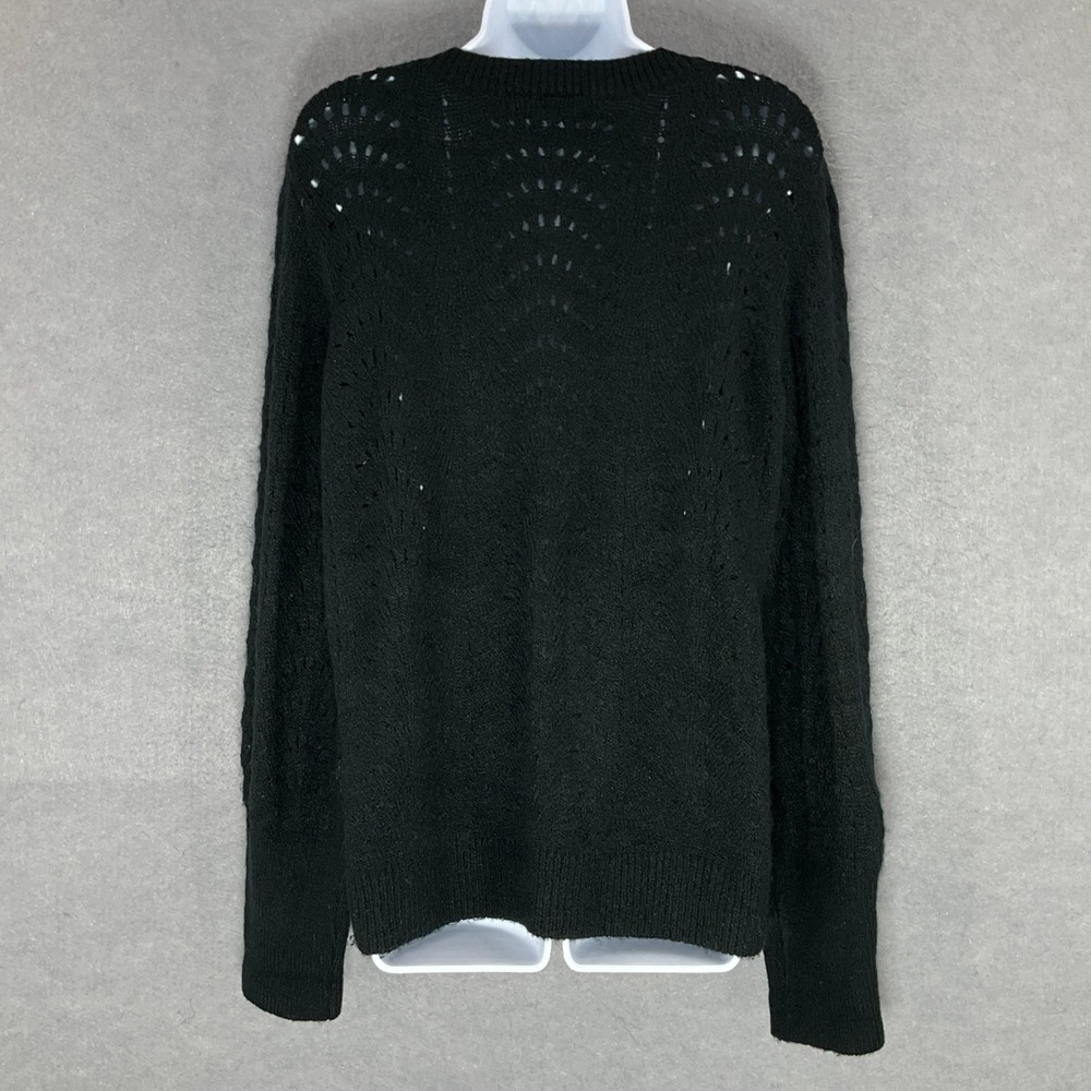 GAP Black Knit Sweater Womens XL Extra Large Long Sleeve Wool Blend Pullover